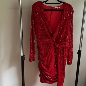 Red sparkly dress